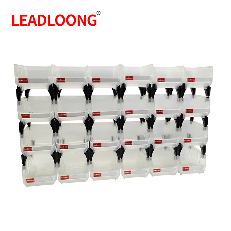 Home Improvement Binford Tools - Leadloong-分類された収納ボックス、メンテナンスワークショップ、ガレージツールビン、透明パーツビン、13.5x10.5x7.6cm、5x4x3in、6個、24個
