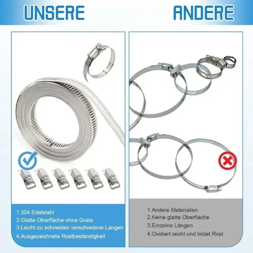 新しい 3/5M 304 クランプステンレス鋼ホースクランプ - Hose Clamp Assorted のレビューと価格