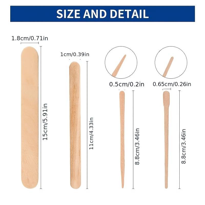 500/200/100 個木製脱毛スティックフェイスワックス - Wood Filler Stick のレビューと価格