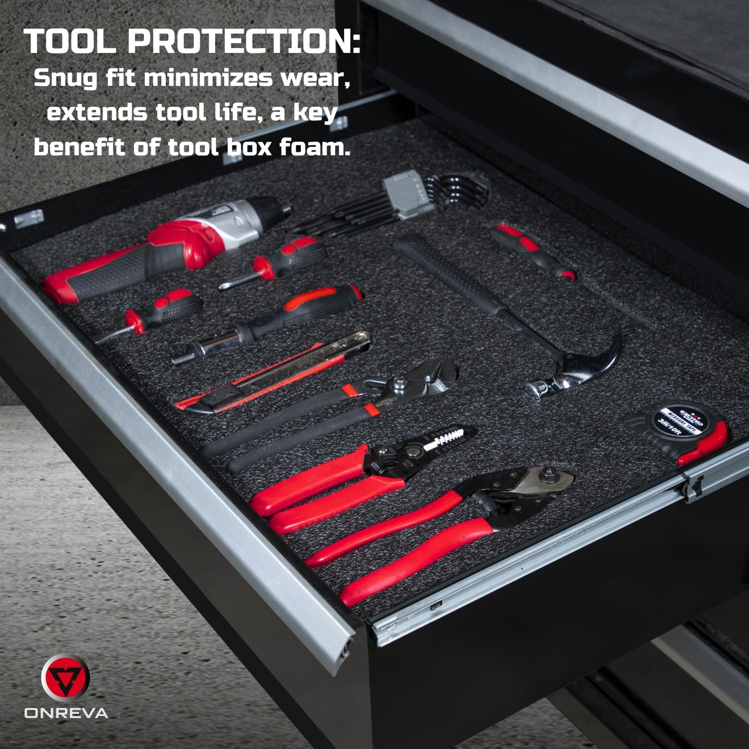 カットツールボックスオーガナイザーフォームインサート、頑丈な - Home Improvement Binford Tools のレビューと価格