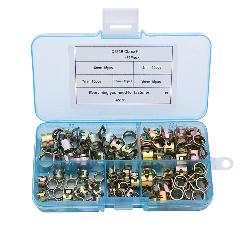 75 ピース/セット 6-10 ミリメートル春燃料油水cpu - Hose Clamp Assorted のレビューと価格