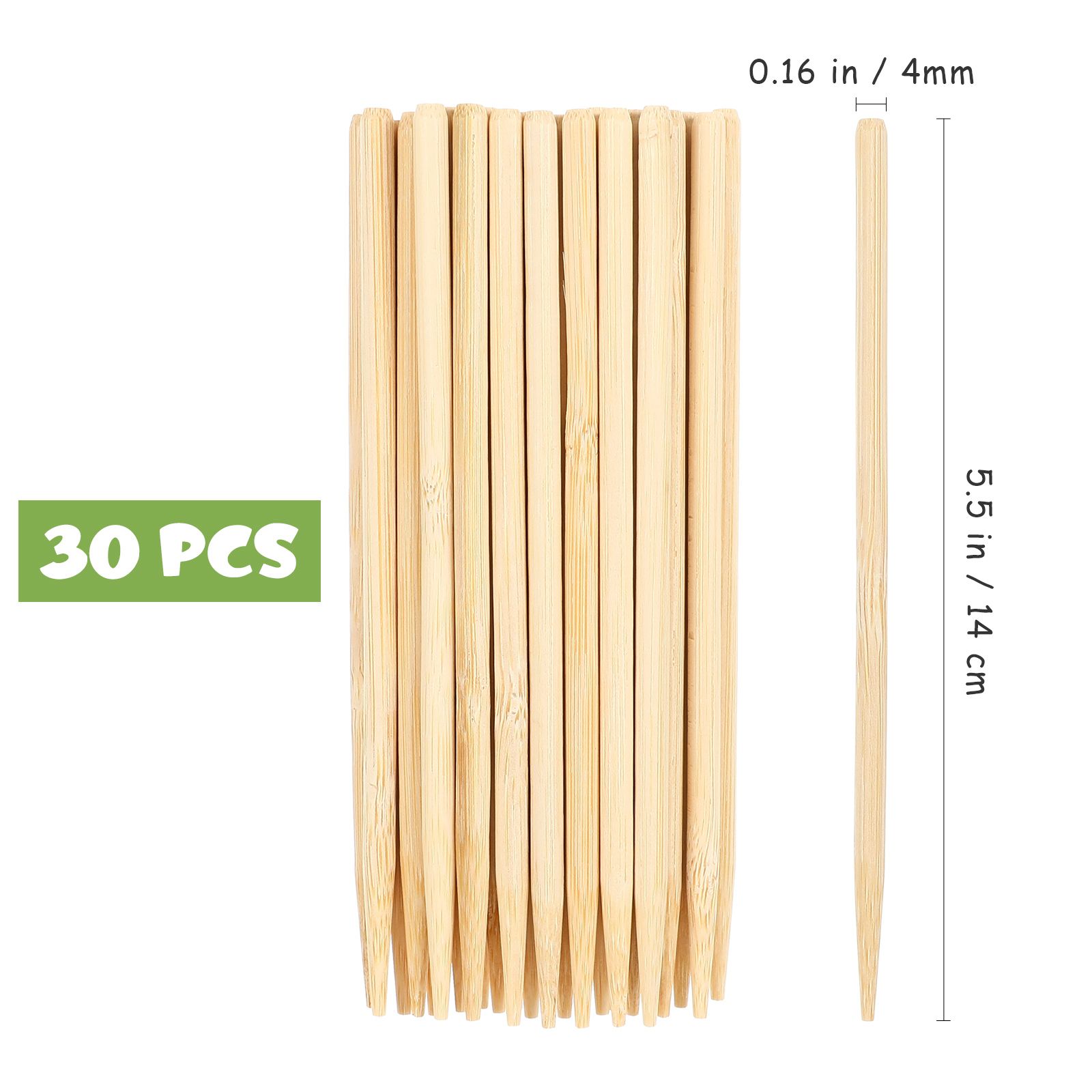 30 個木製スクラッチペイント竹ペンワックススティック髪小枝 - Wood Filler Stick のレビューと価格