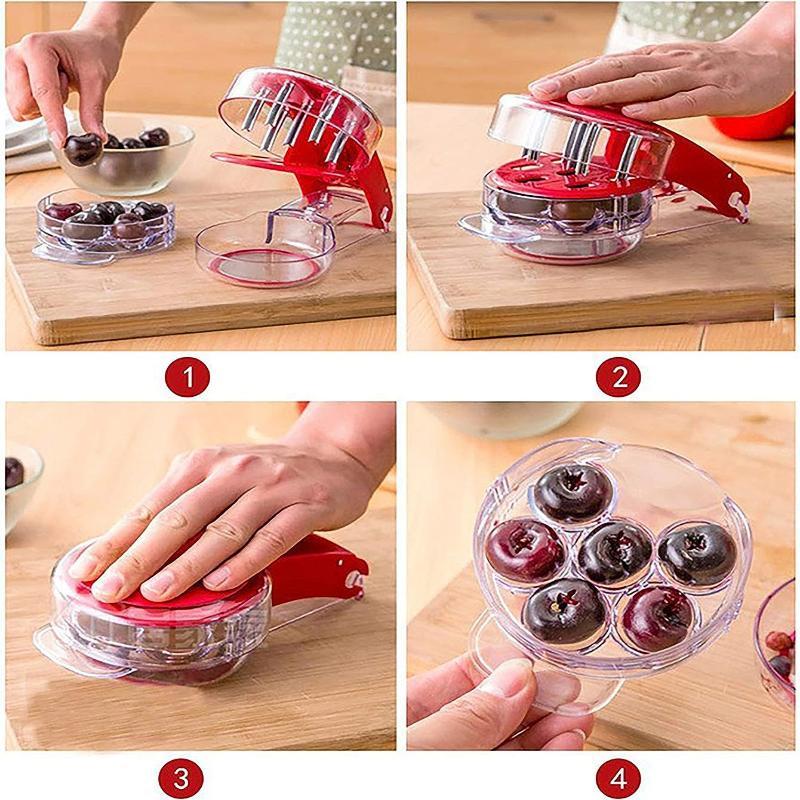 チェリーピッターツール 6スロット式 速い種抜き 家庭用ベー - Home Improvement Supplies のレビューと価格