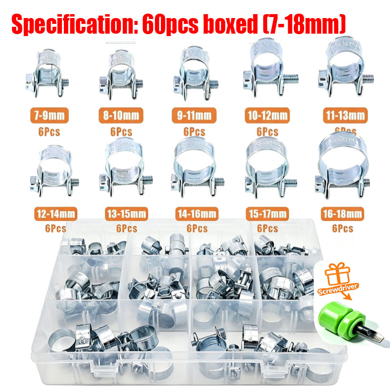 32/60/135個入り 7-18mm ミニクランプ 燃料噴 - Hose Clamp Assorted のレビューと価格