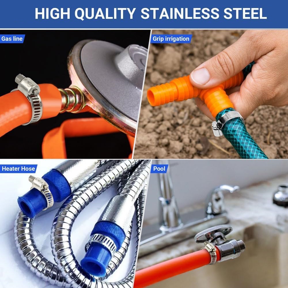 82個入りホースクランプ詰め合わせセット ステンレス鋼製ウォ - Hose Clamp Assorted のレビューと価格