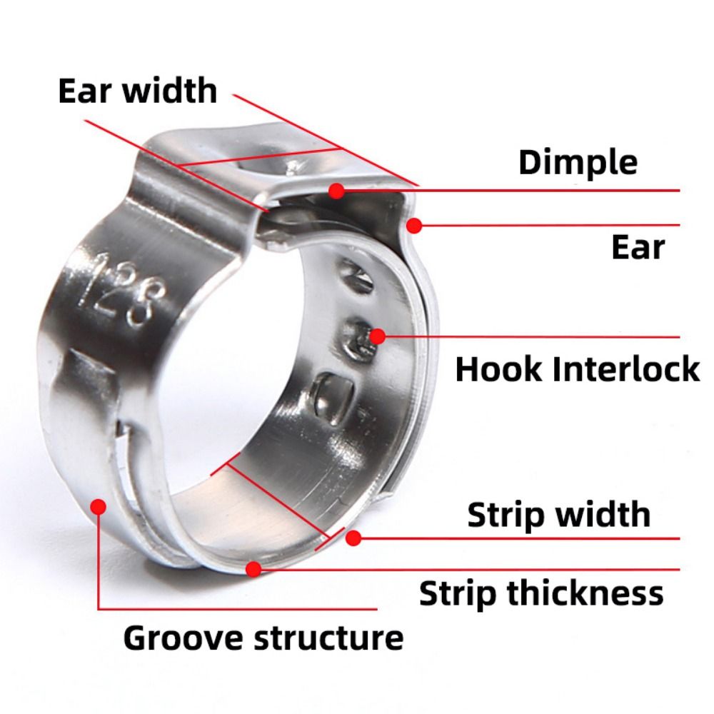 10 個 5.3-31 ミリメートルホースクランプ片耳無段階 - Hose Clamp Assorted のレビューと価格