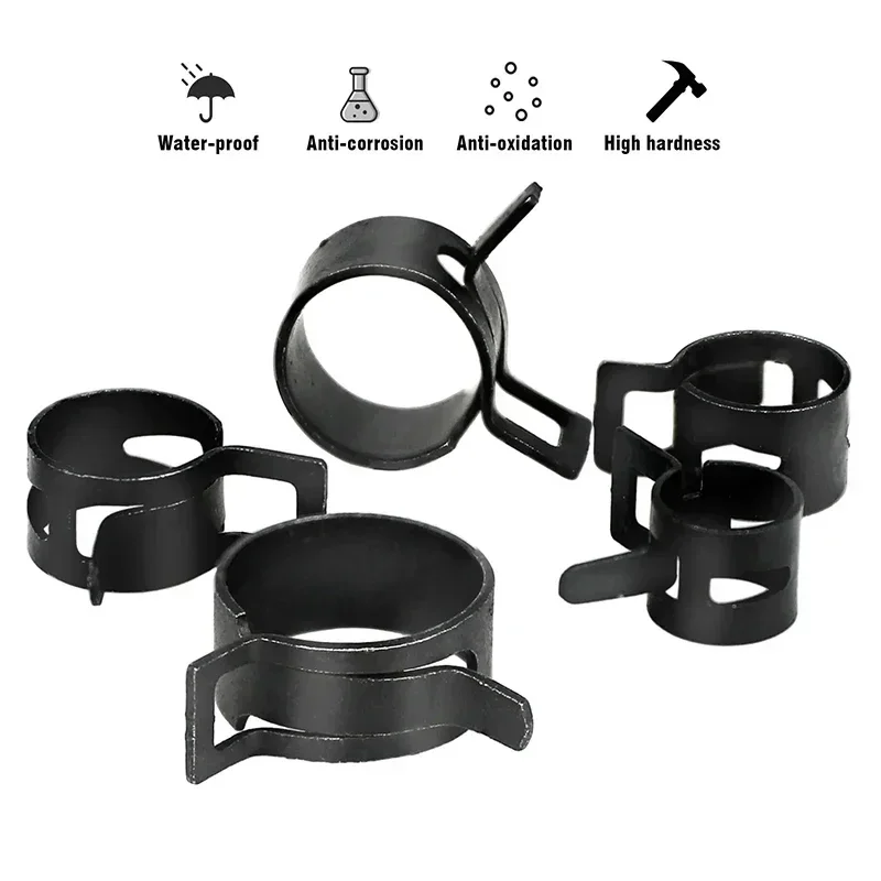 155個 スプリングバンドホースクランプ詰め合わせキット シ - Hose Clamp Assorted のレビューと価格