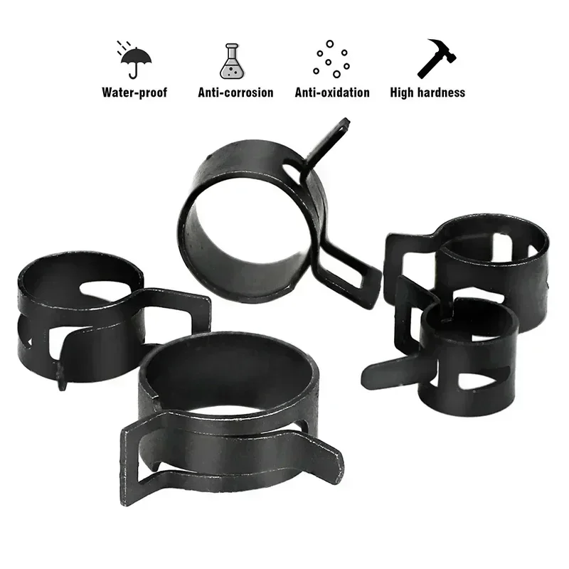 140 個 6-22 ミリメートル黒 Q673B 真空スプリ - Hose Clamp Assorted のレビューと価格