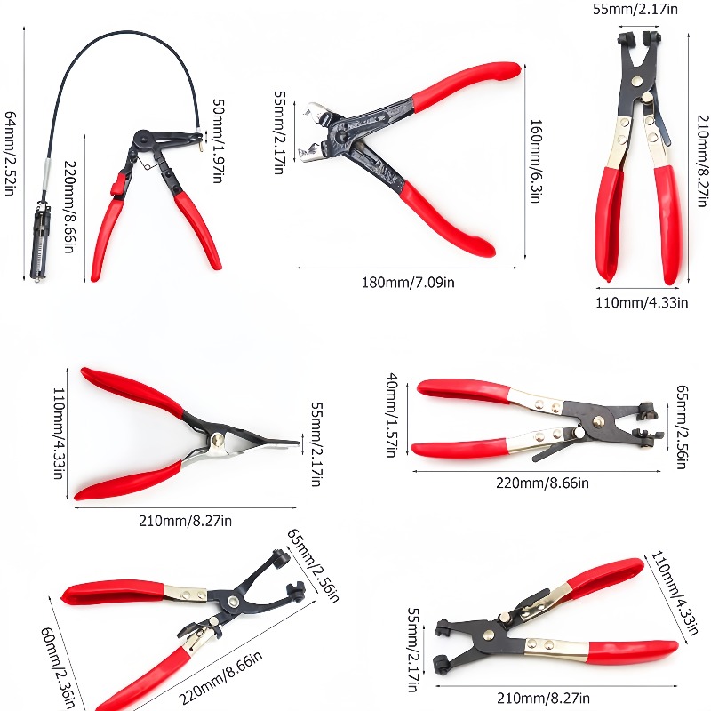 9個入りロングハンドルホースクランププライヤーセット、燃料パ - Hose Clamp Assorted のレビューと価格